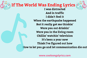 If The World Was Ending Lyrics in English